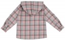 Boys Pink Hooded Shirt & Grey Tweed Shorts Set