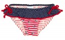 Navy & Red Anchor Bikini Bottoms With Ruffle