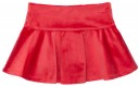 Girls Beige Blouse Orange Velvet Skirt & Brown Cardigan Set