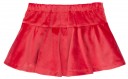 Girls Beige Blouse Orange Velvet Skirt & Brown Cardigan Set