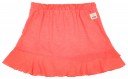 Girls Coral Cotton Skirt with Asymmetrical Bambula Frill