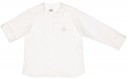 Boys White Linen Shirt & Beige Shorts Set