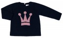 Boys Navy Blue & Pink Crown Sweater