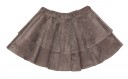 Girls Grey Corduroy Layered Skirt