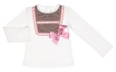 Dusky Pink & Chocolate Decorated T-Shirt & Ruffle Shorts Set