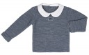 Baby Gray Sweater & Horse Print Shorts Set 