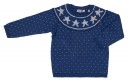 Baby Boys Navy Blue & Grey Stars Knitted Sweater