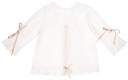 Girls Ivory Cotton & Tulle Top 