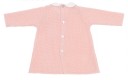 Baby girls pink knitted dress with white rounded collar