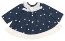 Baby Girls Navy Blue & Ivory Polka Dot Dress Set