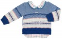 Baby Boys Blue Fairisle Knitted 2 Piece Shorts Set