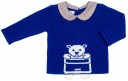 Baby Boys Bright Blue Teddy Sweater & Checked Shorts Set