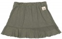 Girls Khaki Green Cotton Skirt with Asymmetrical Bambula  Frill