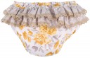 Baby Girls Mustard Knitted Sweater & Floral Ruffle Shorts Set