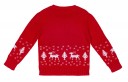 Boys Red & White Reindeer Knitted Sweater 
