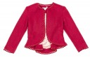 Girls Strawberry Peplum Jacket with Asymmetrical Hem 