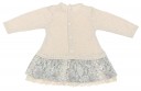 Baby Ivory Knitted & Velvet Skirt Dress