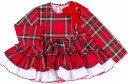 Nini Moda Infantil Baby Girls Red Checked & Ruffle Dress Set