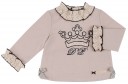 Baby Girls Beige Crown Sweatshirt & Shorts Set