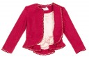 Girls Strawberry Peplum Jacket with Asymmetrical Hem 