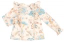 Frilled Pastel Floral Print Blouse