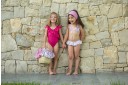 Girls Pink Ruffle Swimsuit