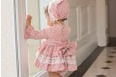 Dolce Petit Baby Girls Pale Pink Plumeti 3 Piece Dress Set 