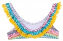 Maricruz Moda Infantil Bikini Niña Estampado Tie-dye con Cuello Volante & Borlas