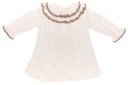 Baby Beige Knitted Dress with Ruffle Collar
