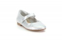 Girls Silver Leather Pumps