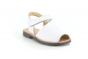 White Leather Traditional Menorcan Sandals Abarcas