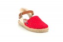 Red Embroidered Espadrille Sandals