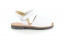 White Leather Traditional Menorcan Sandals Abarcas