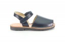 Blue Leather Traditional Menorcan Sandals Abarcas