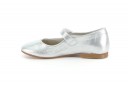 Girls Silver Leather Pumps
