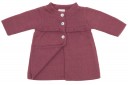 Baby Burgundy Pink Knitted Coat & Bonnet Set 