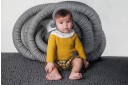 Baby Mustard Sweater & Checked Shorts Set