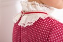 Girls Strawberry & Ivory Tweed Layered Dress with Asymmetrical Hem 