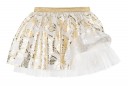 Girls Ivory & Gold Tulle Skirt 