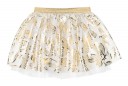 Girls Ivory & Gold Tulle Skirt 
