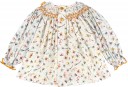 Nini Moda Infantil Baby Girls Coral Flowers & Butterflies Print Dress Set
