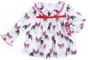 Baby Girls Grey & Red Dog 2 Piece Dress Set 