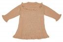 Baby Girls Beige Knitted Pram Coat & Bonnet Set 