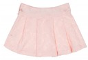 Girls Ivory Polka Dot Blouse & Pink Brocade Skirt Set