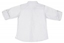 White & Navy Blue Cotton Polka Dot Shirt