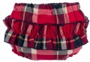 Baby Girls Blue Sweater & Red Checked Shorts Set