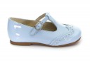 Blue Patent Mary Janes