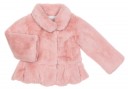 Baby Girls Pink Synthetic Fur Peplum Coat 
