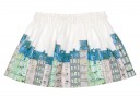 Girls Khaki Top & Ivory Urban Print Skirt Set 