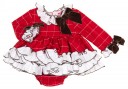 Red & White Ruffle Dress & Knickers Set 